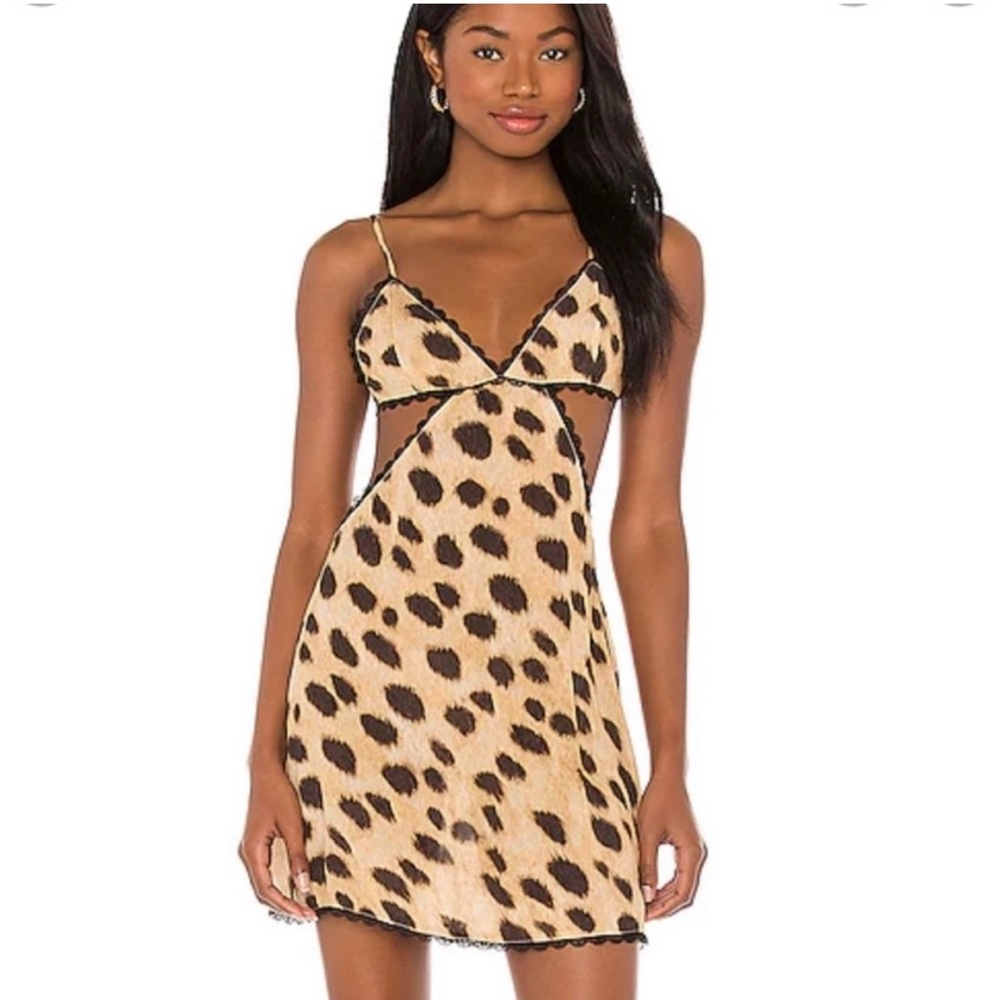 Cheetah mini slip dress WeWoreWhat